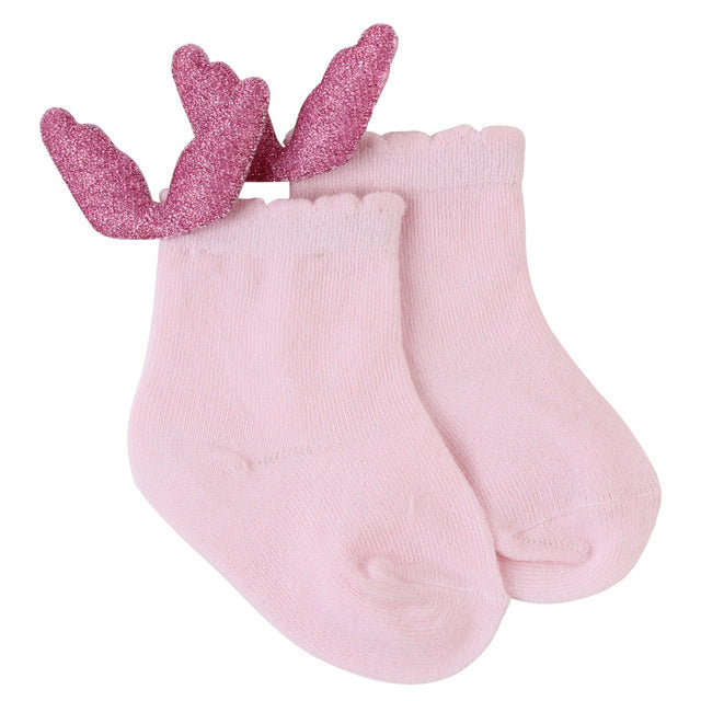 Cotton Baby Socks: Pink