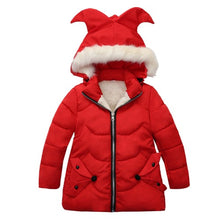 Load image into Gallery viewer, Baby Girls Coat &amp; Jacket Children Outerwear winter Hooded coats Winter Jacket Fashion Kids Coat children's Warm Girls clothing