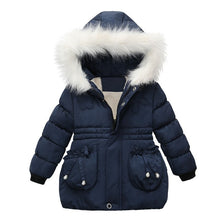 Load image into Gallery viewer, Baby Girls Coat &amp; Jacket Children Outerwear winter Hooded coats Winter Jacket Fashion Kids Coat children's Warm Girls clothing