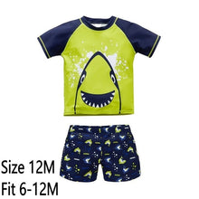 Load image into Gallery viewer, Baby Swimwear Summer Animal Boys 2 Pcs Swimsuit Shark Bathing Suit Swimwear Kids Bathing Suit Beach Wear Cartoon Swimsuit