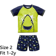 Load image into Gallery viewer, Baby Swimwear Summer Animal Boys 2 Pcs Swimsuit Shark Bathing Suit Swimwear Kids Bathing Suit Beach Wear Cartoon Swimsuit