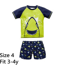 Load image into Gallery viewer, Baby Swimwear Summer Animal Boys 2 Pcs Swimsuit Shark Bathing Suit Swimwear Kids Bathing Suit Beach Wear Cartoon Swimsuit