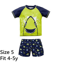 Load image into Gallery viewer, Baby Swimwear Summer Animal Boys 2 Pcs Swimsuit Shark Bathing Suit Swimwear Kids Bathing Suit Beach Wear Cartoon Swimsuit