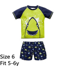 Load image into Gallery viewer, Baby Swimwear Summer Animal Boys 2 Pcs Swimsuit Shark Bathing Suit Swimwear Kids Bathing Suit Beach Wear Cartoon Swimsuit