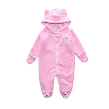Load image into Gallery viewer, 2019 Autumn New Jumpsuit Newborn Baby Boys Girls Cartoon Polyester Clothes Infant Baby Winter Warm Outwear Hoodie Pajamas