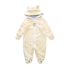 Load image into Gallery viewer, 2019 Autumn New Jumpsuit Newborn Baby Boys Girls Cartoon Polyester Clothes Infant Baby Winter Warm Outwear Hoodie Pajamas