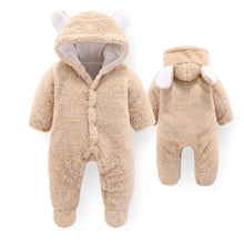 Load image into Gallery viewer, 2019 Autumn New Jumpsuit Newborn Baby Boys Girls Cartoon Polyester Clothes Infant Baby Winter Warm Outwear Hoodie Pajamas