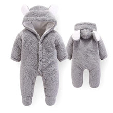 Load image into Gallery viewer, 2019 Autumn New Jumpsuit Newborn Baby Boys Girls Cartoon Polyester Clothes Infant Baby Winter Warm Outwear Hoodie Pajamas