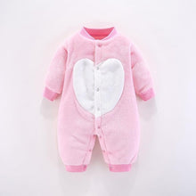 Load image into Gallery viewer, 2019 Autumn New Jumpsuit Newborn Baby Boys Girls Cartoon Polyester Clothes Infant Baby Winter Warm Outwear Hoodie Pajamas