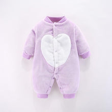 Load image into Gallery viewer, 2019 Autumn New Jumpsuit Newborn Baby Boys Girls Cartoon Polyester Clothes Infant Baby Winter Warm Outwear Hoodie Pajamas