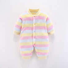 Load image into Gallery viewer, 2019 Autumn New Jumpsuit Newborn Baby Boys Girls Cartoon Polyester Clothes Infant Baby Winter Warm Outwear Hoodie Pajamas