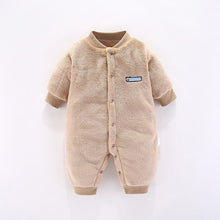 Load image into Gallery viewer, 2019 Autumn New Jumpsuit Newborn Baby Boys Girls Cartoon Polyester Clothes Infant Baby Winter Warm Outwear Hoodie Pajamas