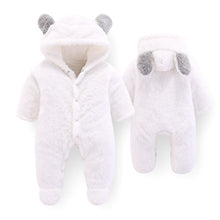 Load image into Gallery viewer, 2019 Autumn New Jumpsuit Newborn Baby Boys Girls Cartoon Polyester Clothes Infant Baby Winter Warm Outwear Hoodie Pajamas