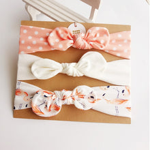 Load image into Gallery viewer, 3Pc/Set Baby Headband For Girls Flower Rabbit Ear Baby Bows Haarband Baby Turban Hair Accessories Newborn Infant Girl Headband