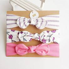 Load image into Gallery viewer, 3Pc/Set Baby Headband For Girls Flower Rabbit Ear Baby Bows Haarband Baby Turban Hair Accessories Newborn Infant Girl Headband