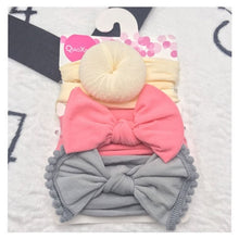 Load image into Gallery viewer, 3Pc/Set Baby Headband For Girls Flower Rabbit Ear Baby Bows Haarband Baby Turban Hair Accessories Newborn Infant Girl Headband