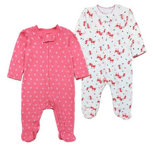 Load image into Gallery viewer, Newborn Baby Girl Clothes Babies Footed Pajamas Romper Jumpsuit Lucky Child Infant Boys 0-12 Months Clothing
