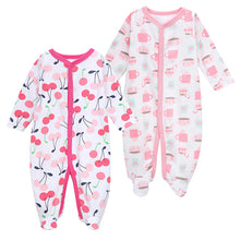 Load image into Gallery viewer, Newborn Baby Girl Clothes Babies Footed Pajamas Romper Jumpsuit Lucky Child Infant Boys 0-12 Months Clothing