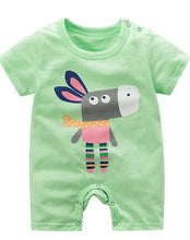 Load image into Gallery viewer, summer 2019 baby bodysuits 0-24M short sleeve body babies newborn baby girl boy clothes cotton infant bodysuit cartoon costume
