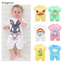 Load image into Gallery viewer, summer 2019 baby bodysuits 0-24M short sleeve body babies newborn baby girl boy clothes cotton infant bodysuit cartoon costume