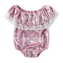 Load image into Gallery viewer, Adorable floral lace romper baby girls short sleeve jumpsuit summer cotton newborn body clothes infant bebe onesies