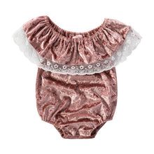 Load image into Gallery viewer, Adorable floral lace romper baby girls short sleeve jumpsuit summer cotton newborn body clothes infant bebe onesies