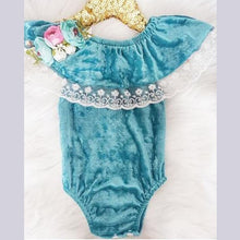 Load image into Gallery viewer, Adorable floral lace romper baby girls short sleeve jumpsuit summer cotton newborn body clothes infant bebe onesies